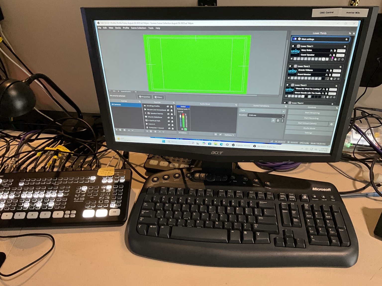 OBS control workstation